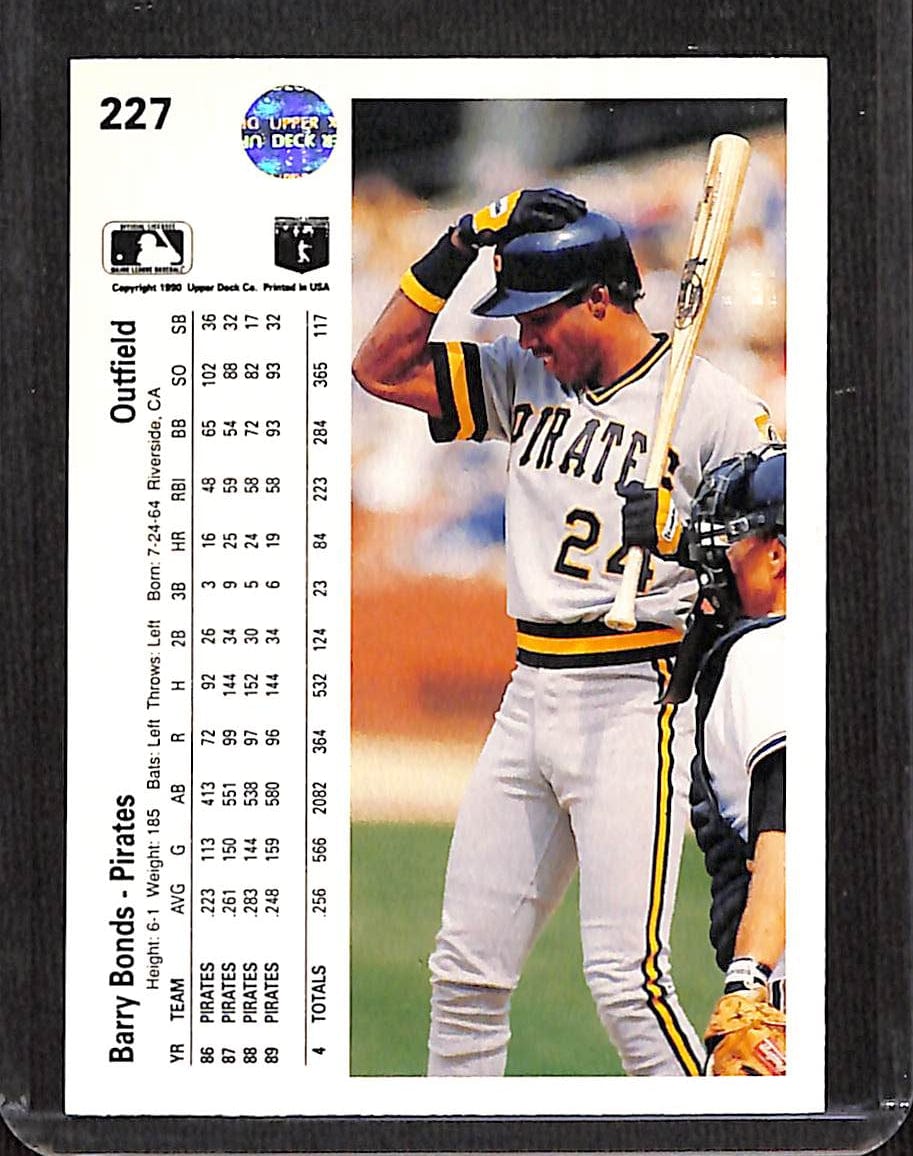 FIINR Baseball Card 1990 Upper Deck Barry Bonds Baseball Card #227 - Mint Condition