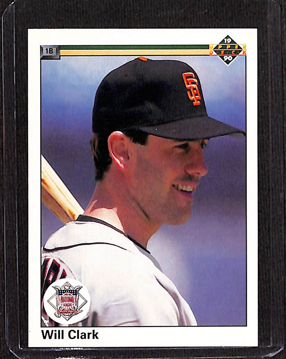 FIINR Baseball Card 1990 Upper Deck Will Clark Top Vote Getter MLB Baseball Player Card #50 - Mint Condition