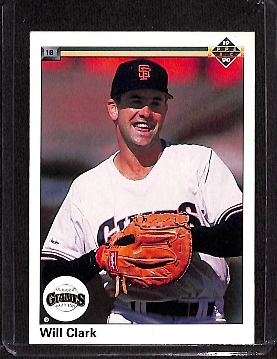 FIINR Baseball Card 1990 Upper Deck Will Clark Vintage MLB Baseball Player Card #556 - Mint Condition