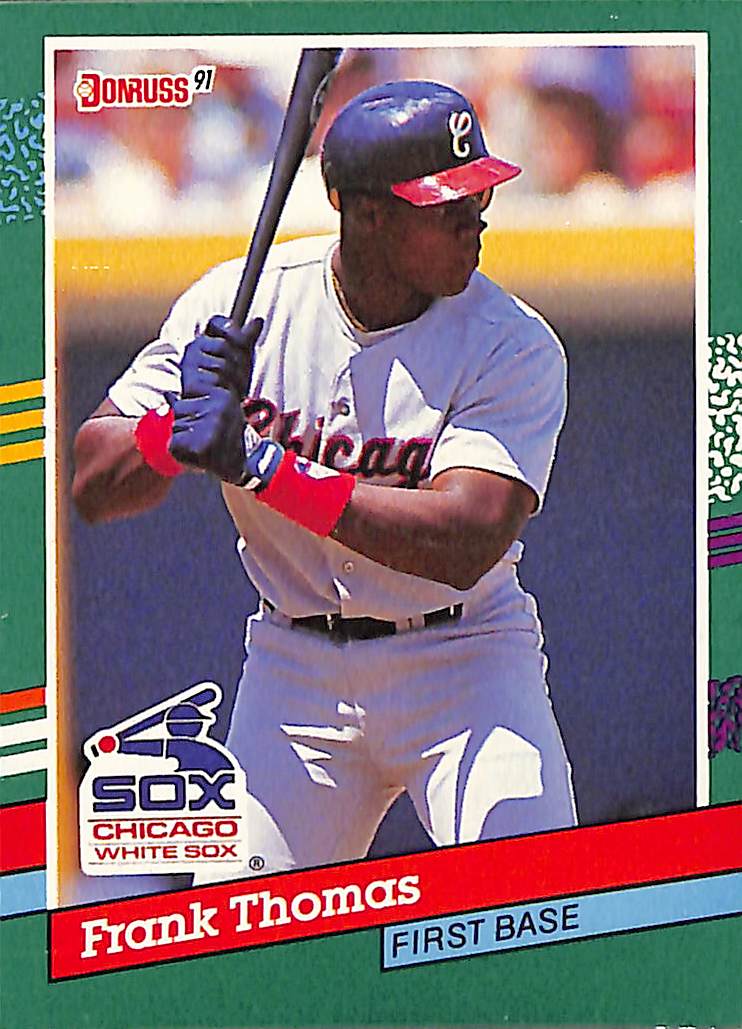 FIINR Baseball Card 1991 Donruss Frank Thomas Baseball Error Card #477 - Error Card - Mint Condition