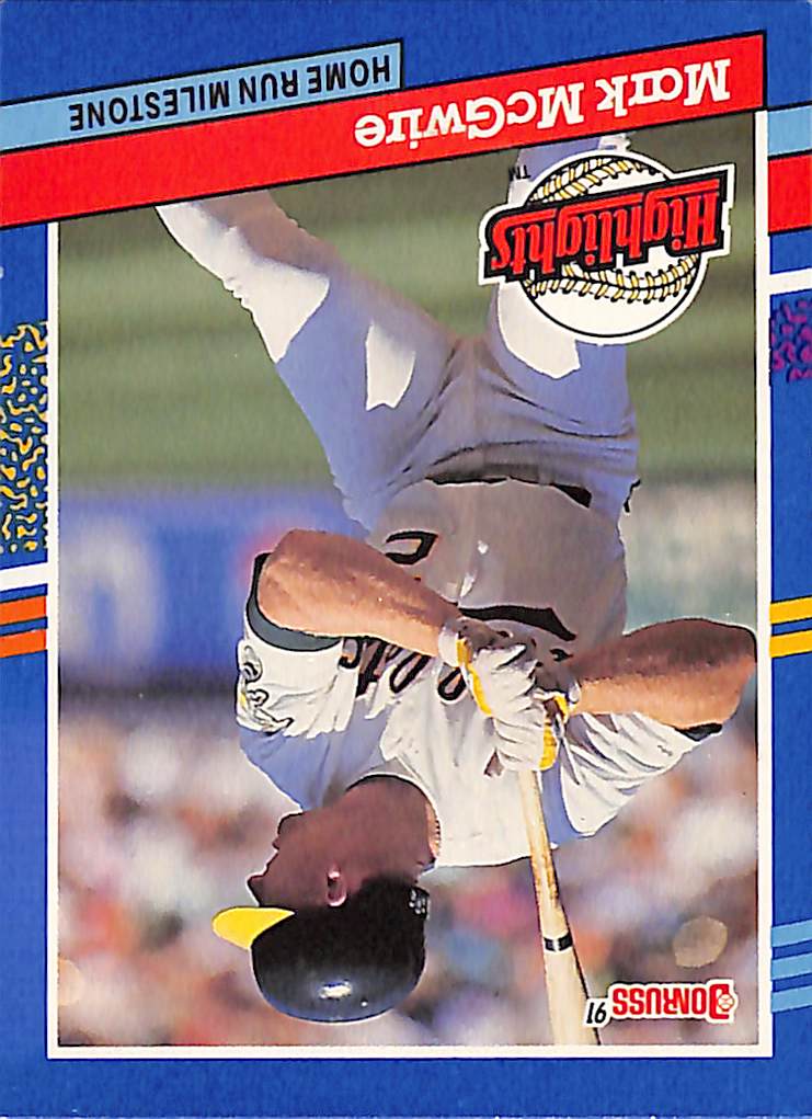 FIINR Baseball Card 1991 Donruss Mark McGwire Baseball Error Card #BC9 - Error Card - Mint Condition