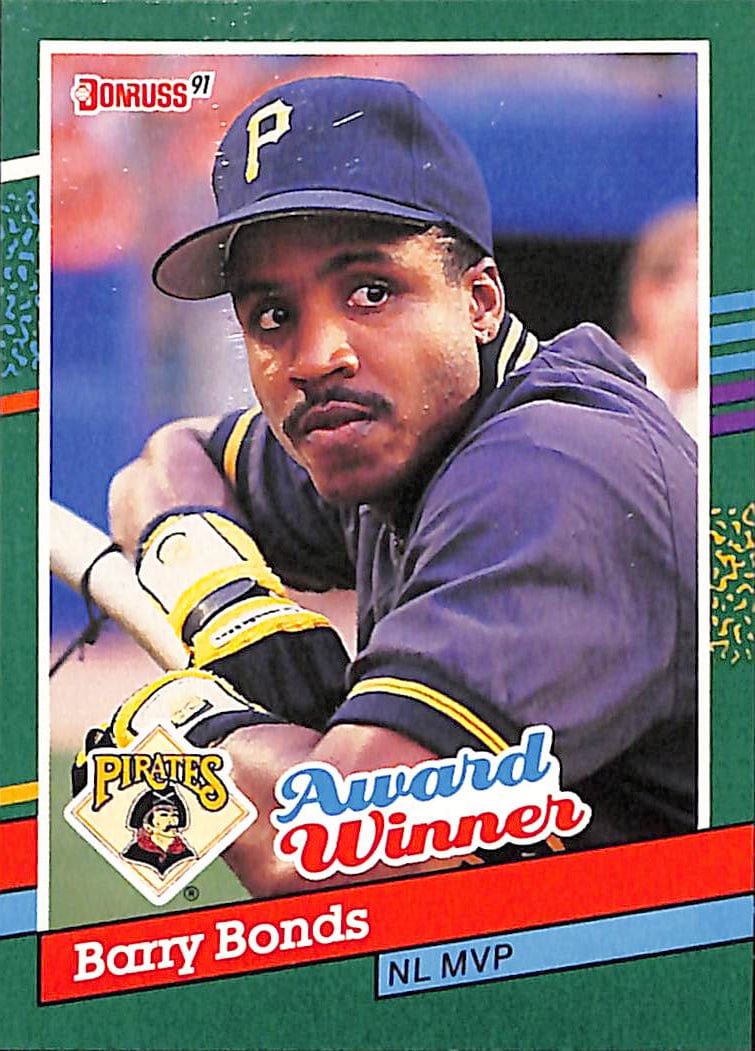 FIINR Baseball Card 1991 Donruss MVP Barry Bonds Baseball Card #762 - Mint Condition