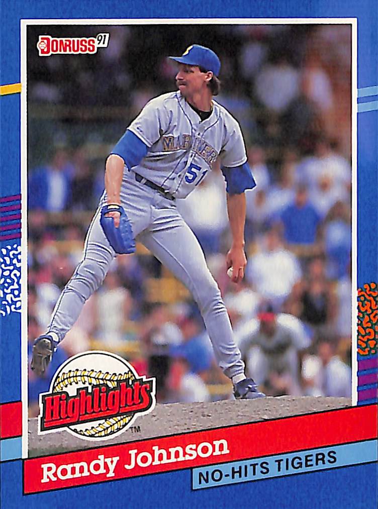 FIINR Baseball Card 1991 Donruss Randy Johnson Baseball Error Card #BC2 - 2 Error Card - Mint Condition