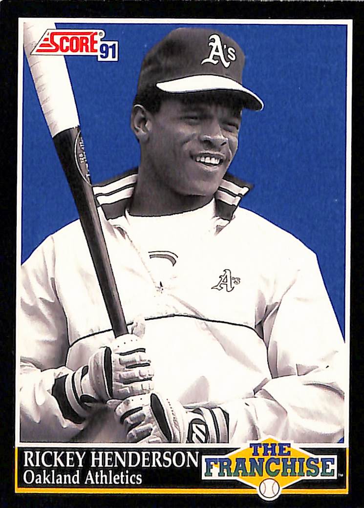 FIINR Baseball Card 1991 Score The Franchise Rickey Henderson Vintage Baseball Card #857 - Mint Condition