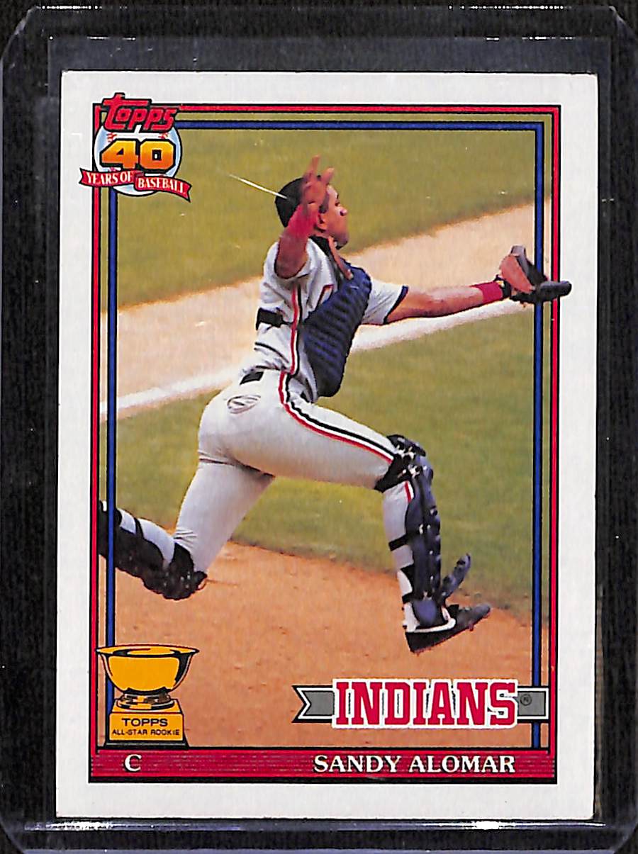 FIINR Baseball Card 1991 Topps 40 Years All Star Rookie Sandy Alomar MLB Baseball Card #165 - Mint Condition