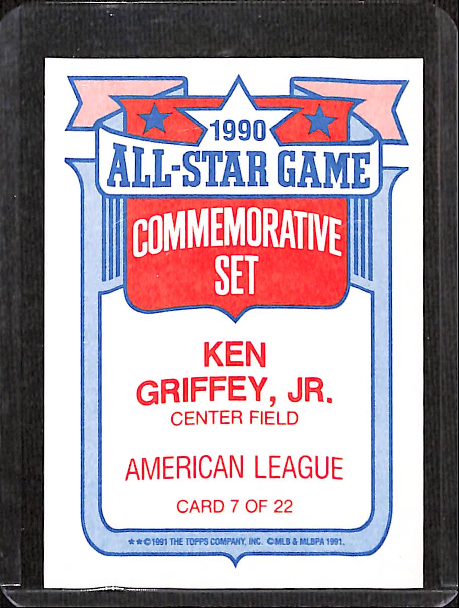 FIINR Baseball Card 1991 Topps All-Star Game Ken Griffey Jr. Baseball Card #7 - Mint Condition