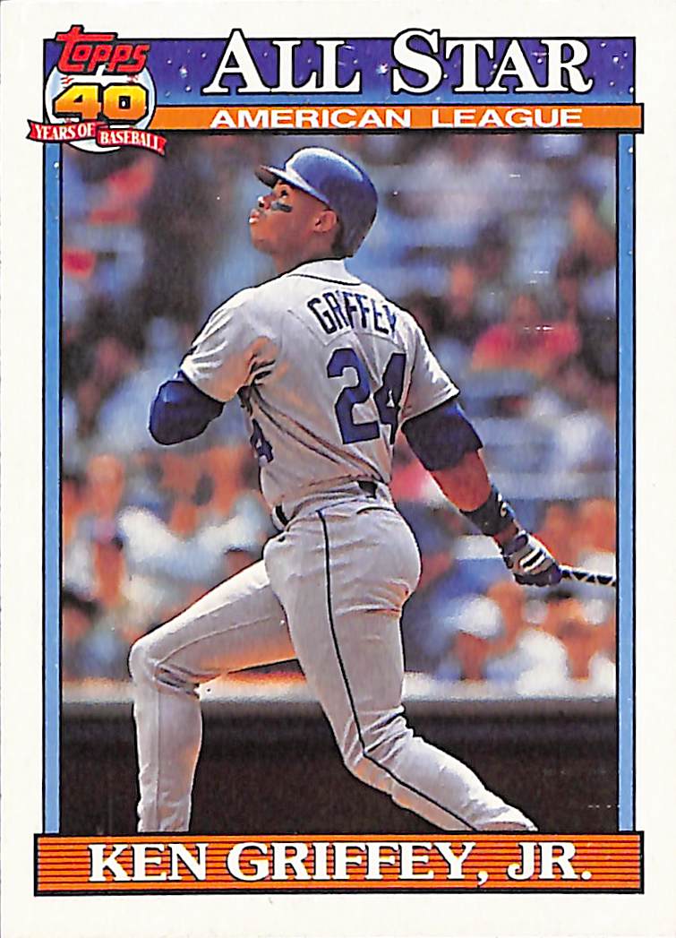 FIINR Baseball Card 1991 Topps All-Star Ken Griffey Jr. Baseball Card #392 - Mint Condition