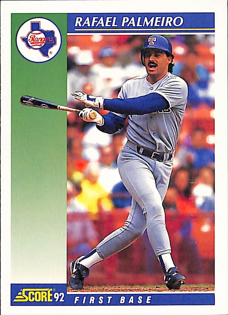 FIINR Baseball Card 1992 Score Rafael Palmeiro Vintage MLB Baseball Card #55 - Mint Condition