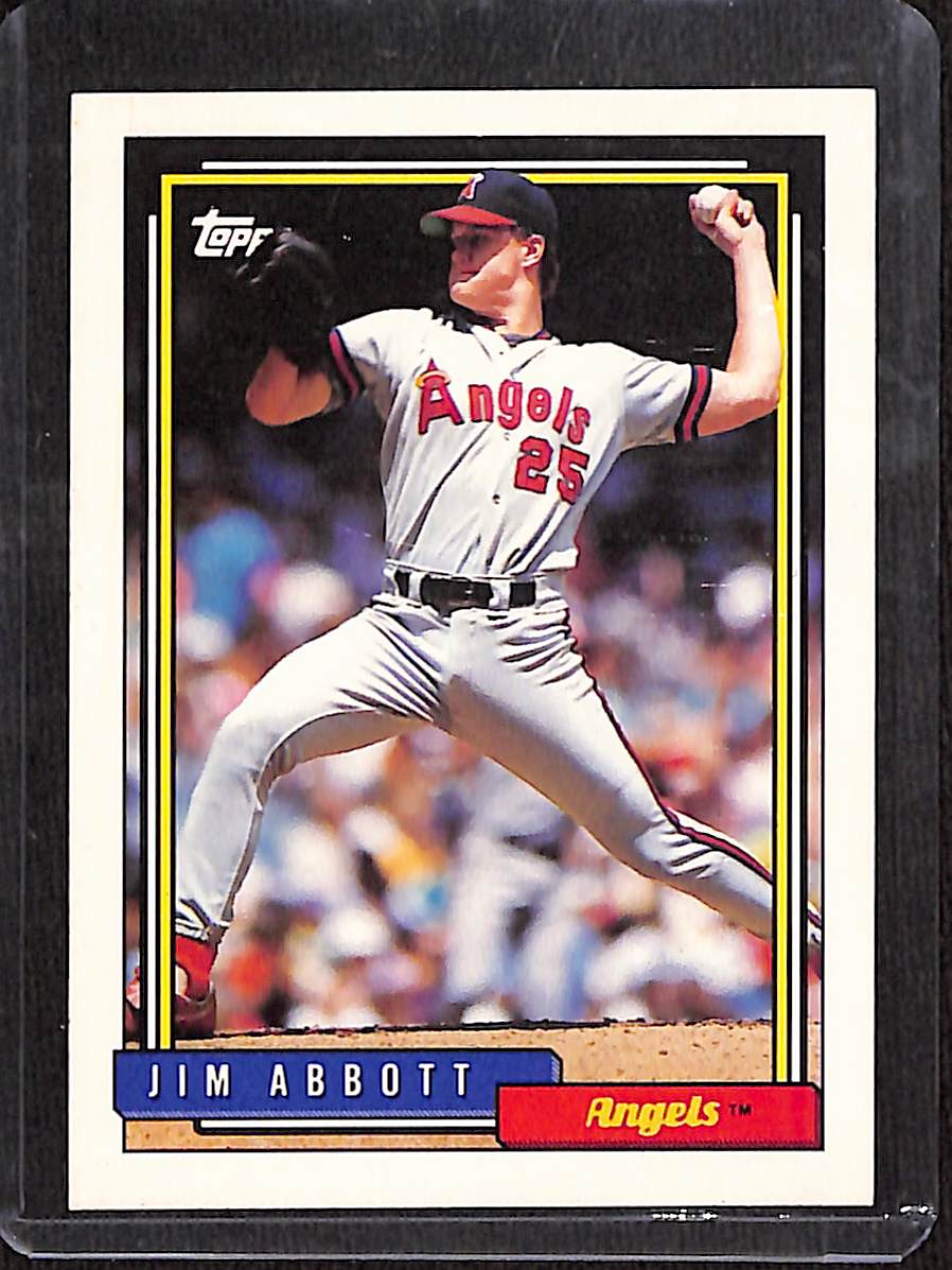FIINR Baseball Card 1992 Topps Jim Abbott MLB Baseball Card #530 - Mint Condition