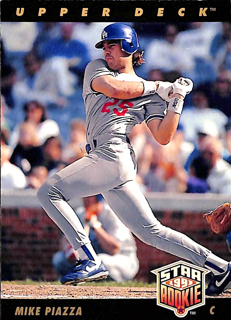 FIINR Baseball Card 1992 Upper Deck Mike Piazza Rookie MLB Baseball Card #2 - Rookie Card - Mint Condition