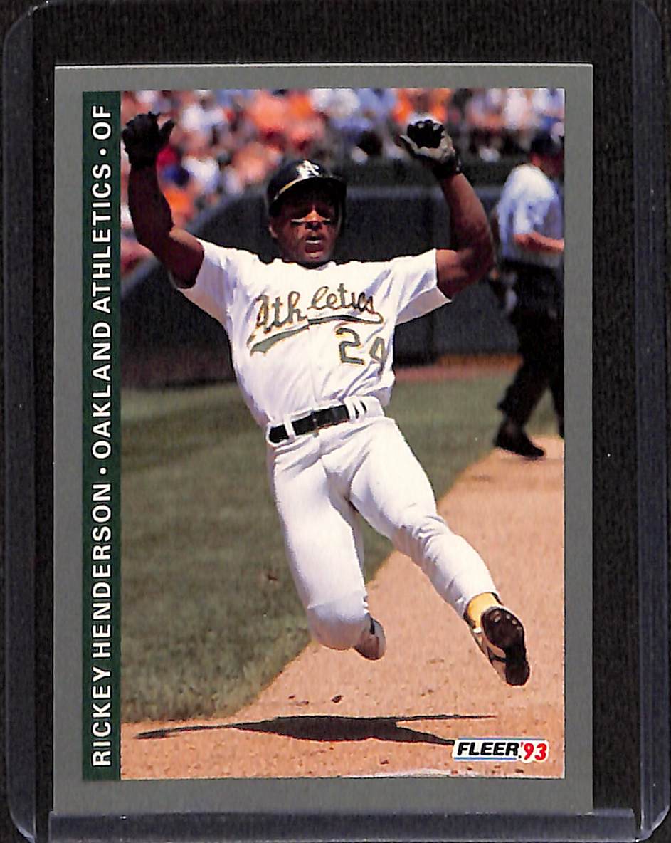 FIINR Baseball Card 1993 Fleer Rickey Henderson Baseball Card #294 - Mint Condition