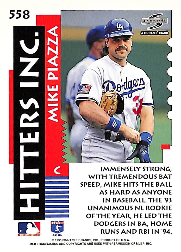 FIINR Baseball Card 1995 Pinnacle Mike Piazza MLB Baseball Card #558 - Mint Condition