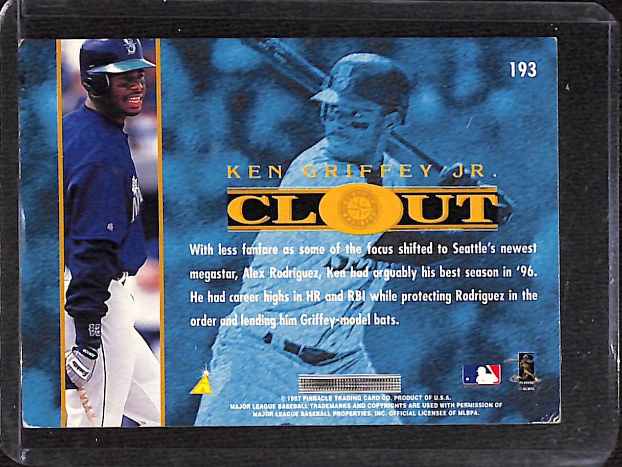 FIINR Baseball Card 1997 Pinnacle Ken Griffey Jr. MLB Baseball Card #193