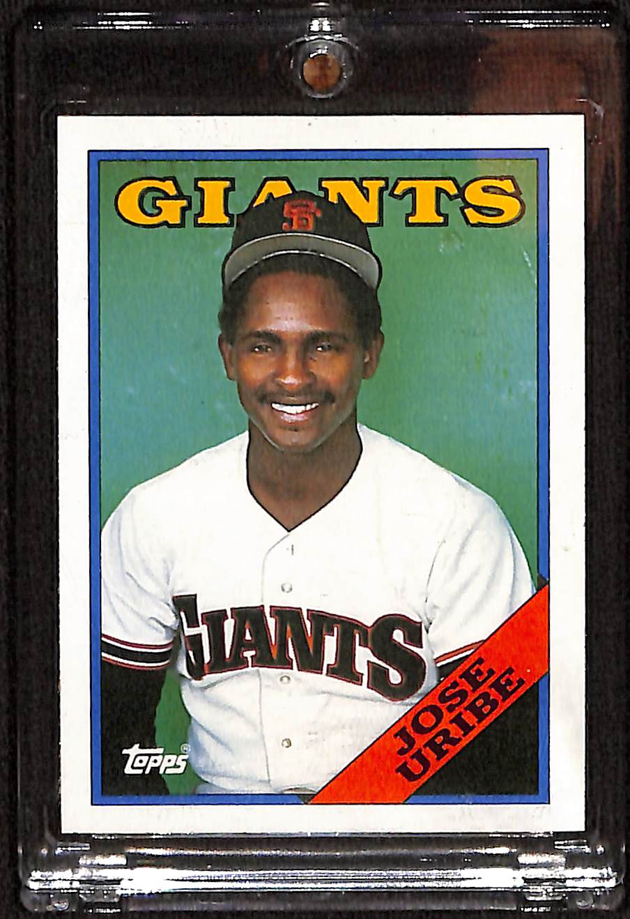 FIINR Baseball Card Copy of 1988 Topps Jose Uribe Error Baseball Card #302 - 2 Error Card - Mint Condition