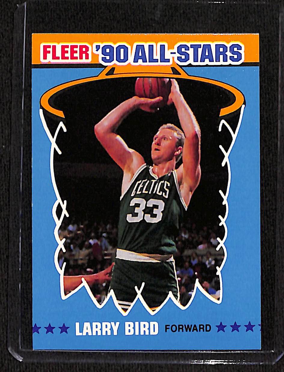 FIINR BasketBall Card 1990 Fleer All Stars Larry Bird NBA Basketball Player Card #2 - Mint Condition