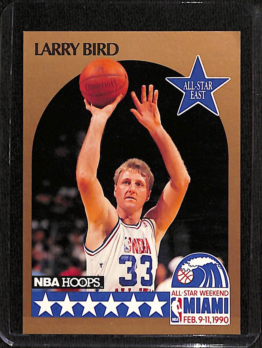FIINR BasketBall Card 1990 NBA Hoops Larry Bird NBA Basketball Player Card #2 - Mint Condition