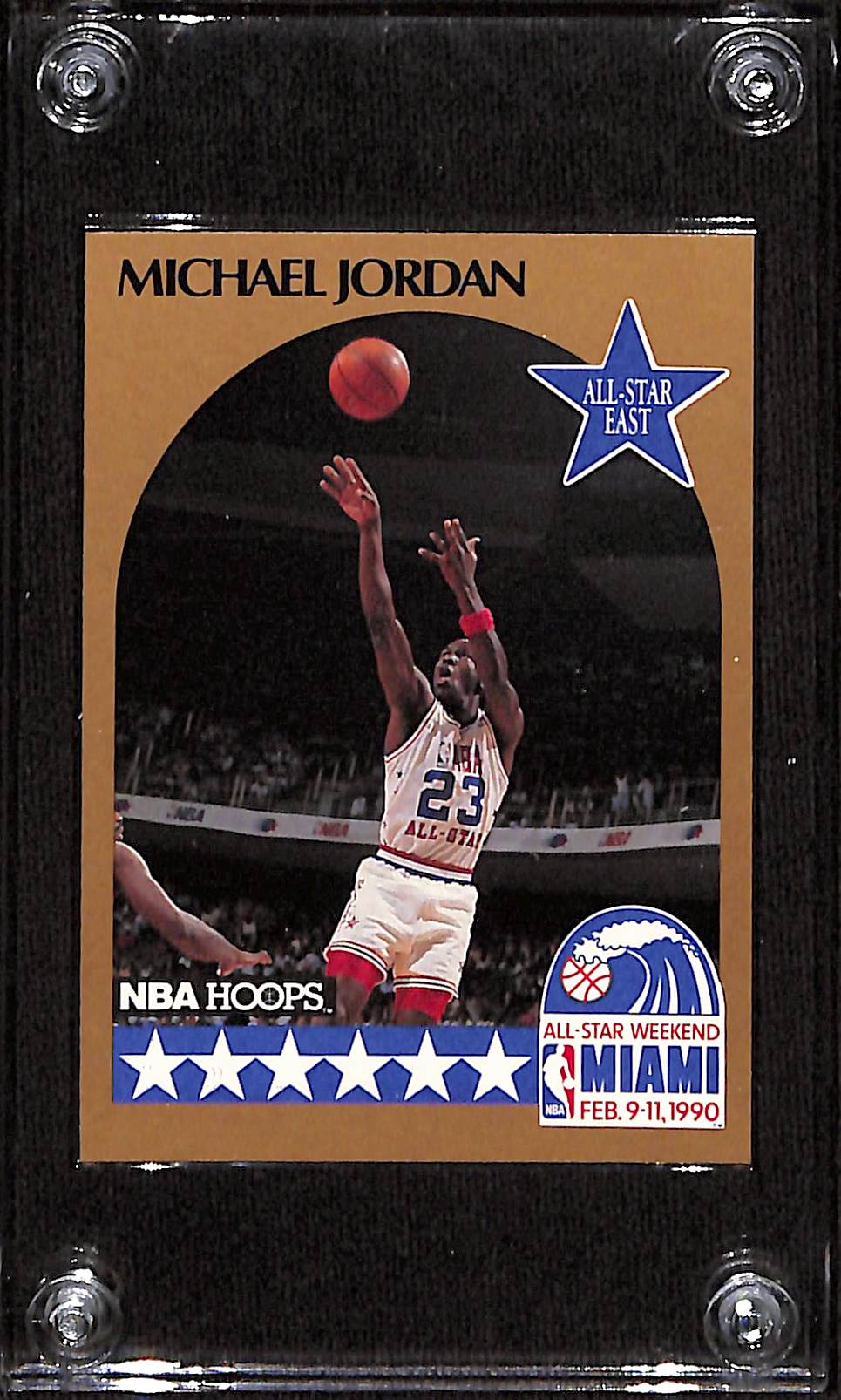 FIINR BasketBall Card 1990 NBA Hoops Michael Jordan All-Star NBA Basketball Card #5 - Mint Condition