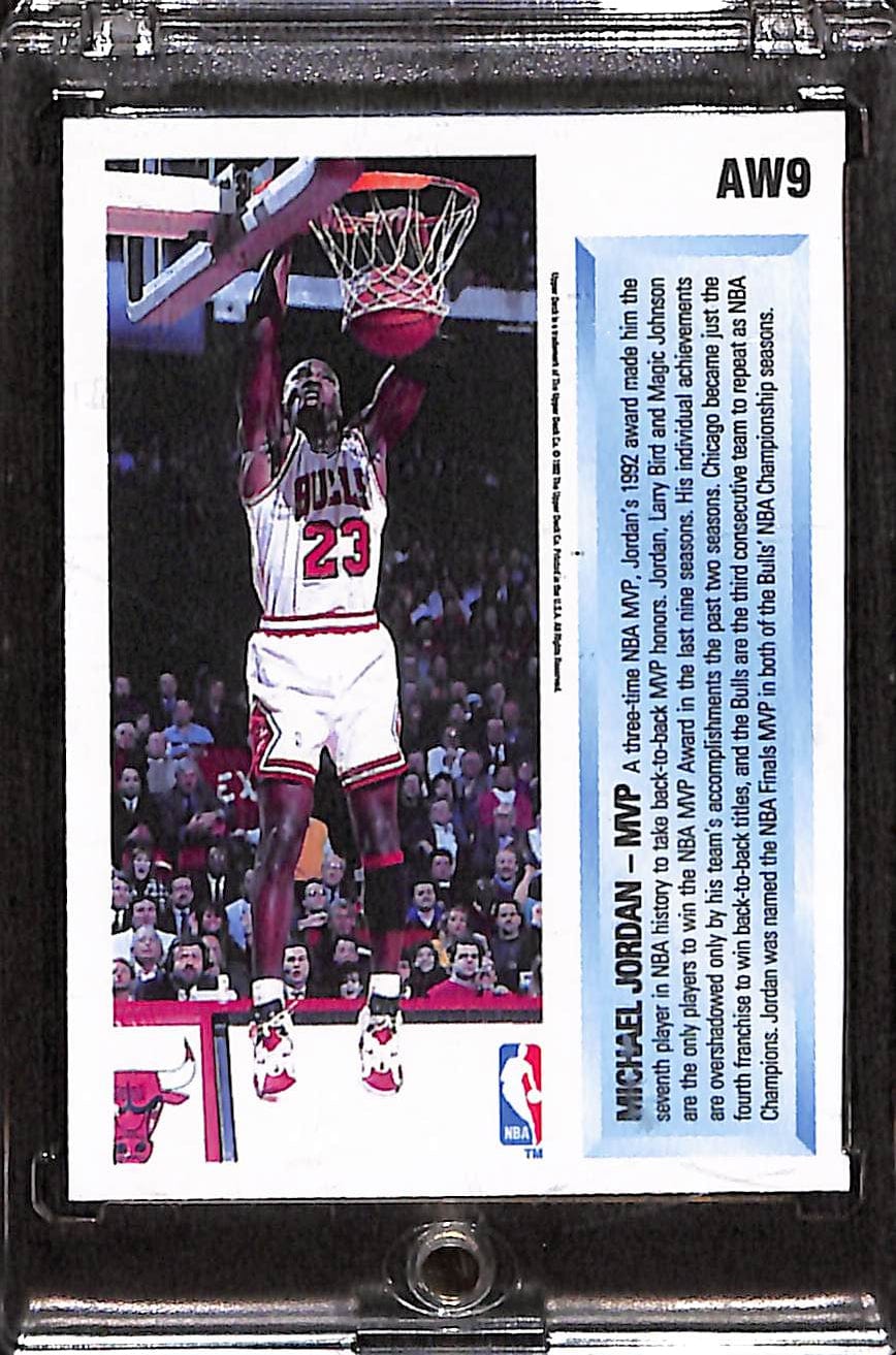FIINR BasketBall Card 1992 Upper Deck Michael Jordan Hologram Basketball Card #AW9 - Mint Condition