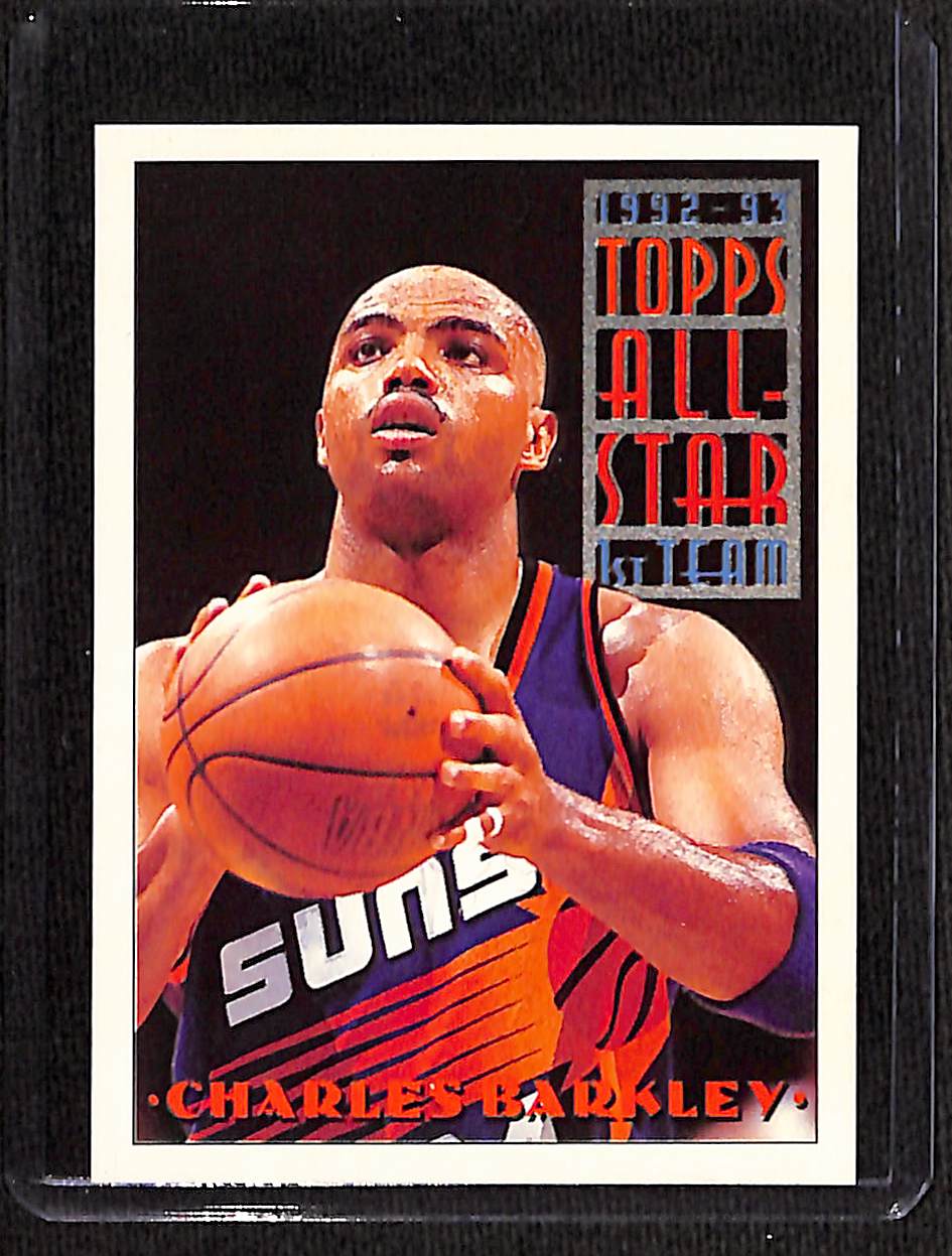 FIINR BasketBall Card 1993 Topps All-Star Charles Barkley NBA Basketball Card #104 - Mint Condition