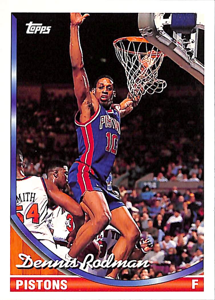 FIINR BasketBall Card 1993 Topps Dennis Rodman NBA Basketball Player Card #77- Mint Condition