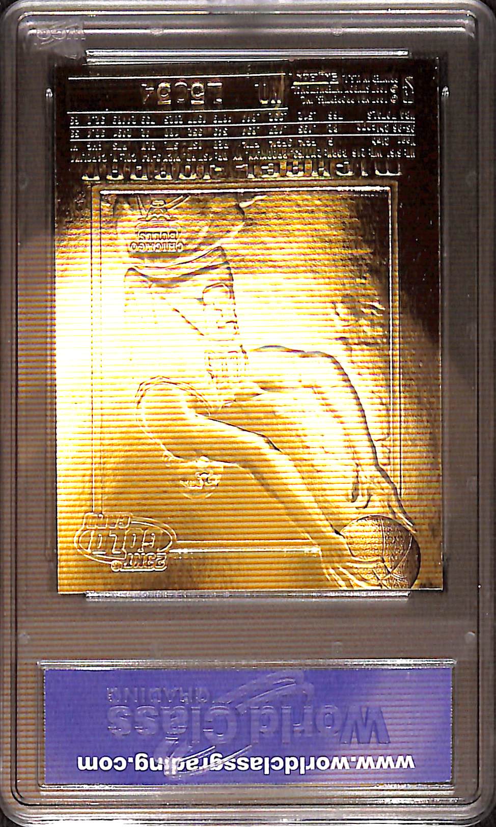 FIINR BasketBall Card 1996 Skybox Michael Jordan Metallic Red Basketball Card #15 - Graded WGC10 - Mint Condition