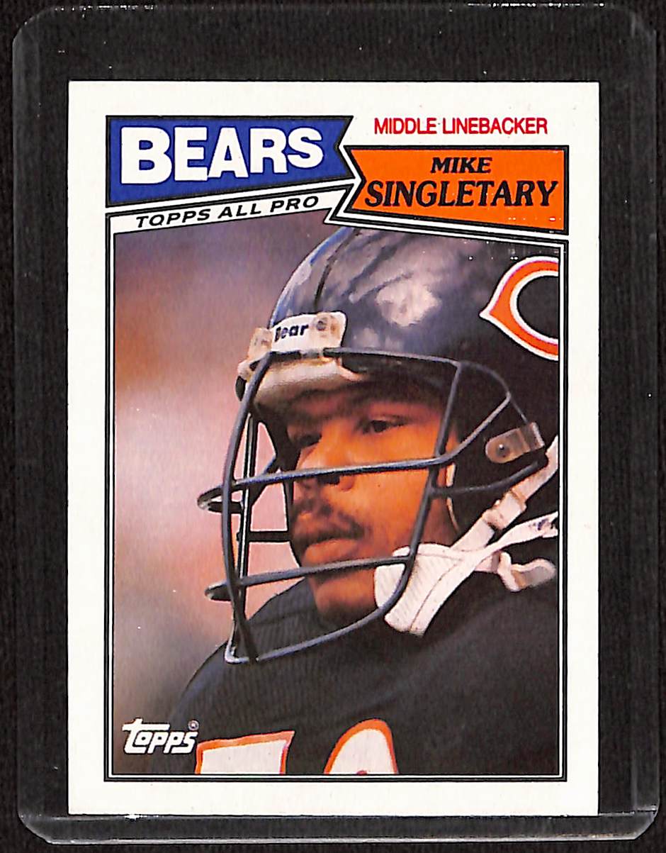 FIINR Football Card 1987 Topps Mike Singletary NFL Football Card #58 - Mint Condition