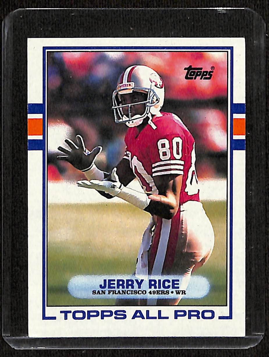 FIINR Football Card 1989 Topps Jerry Rice Football Card #7 - Mint Condition