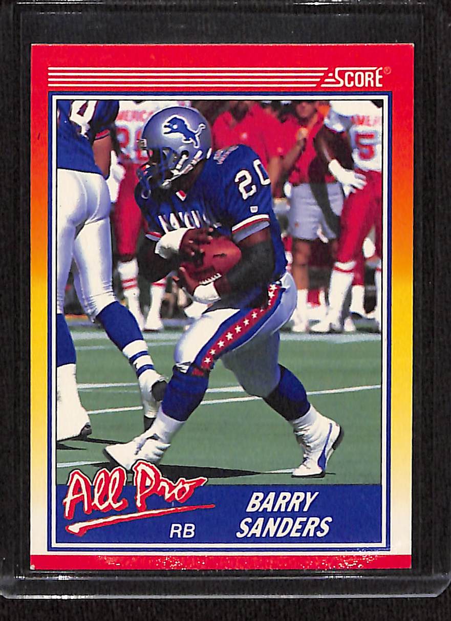FIINR Football Card 1990 Score Barry Sanders All-Pro Football Card #580 - Mint Condition