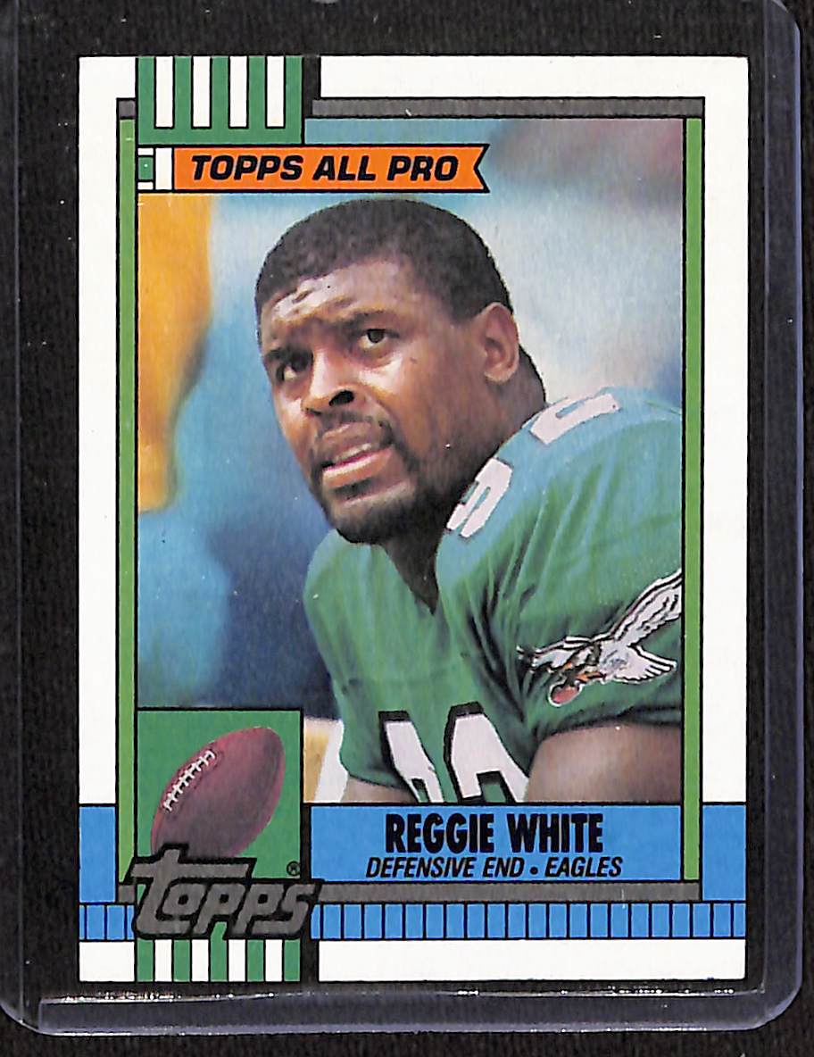 FIINR Football Card 1990 Topps Reggie White NFL Football Card #86 - Philadelphia Eagles - Mint Condition