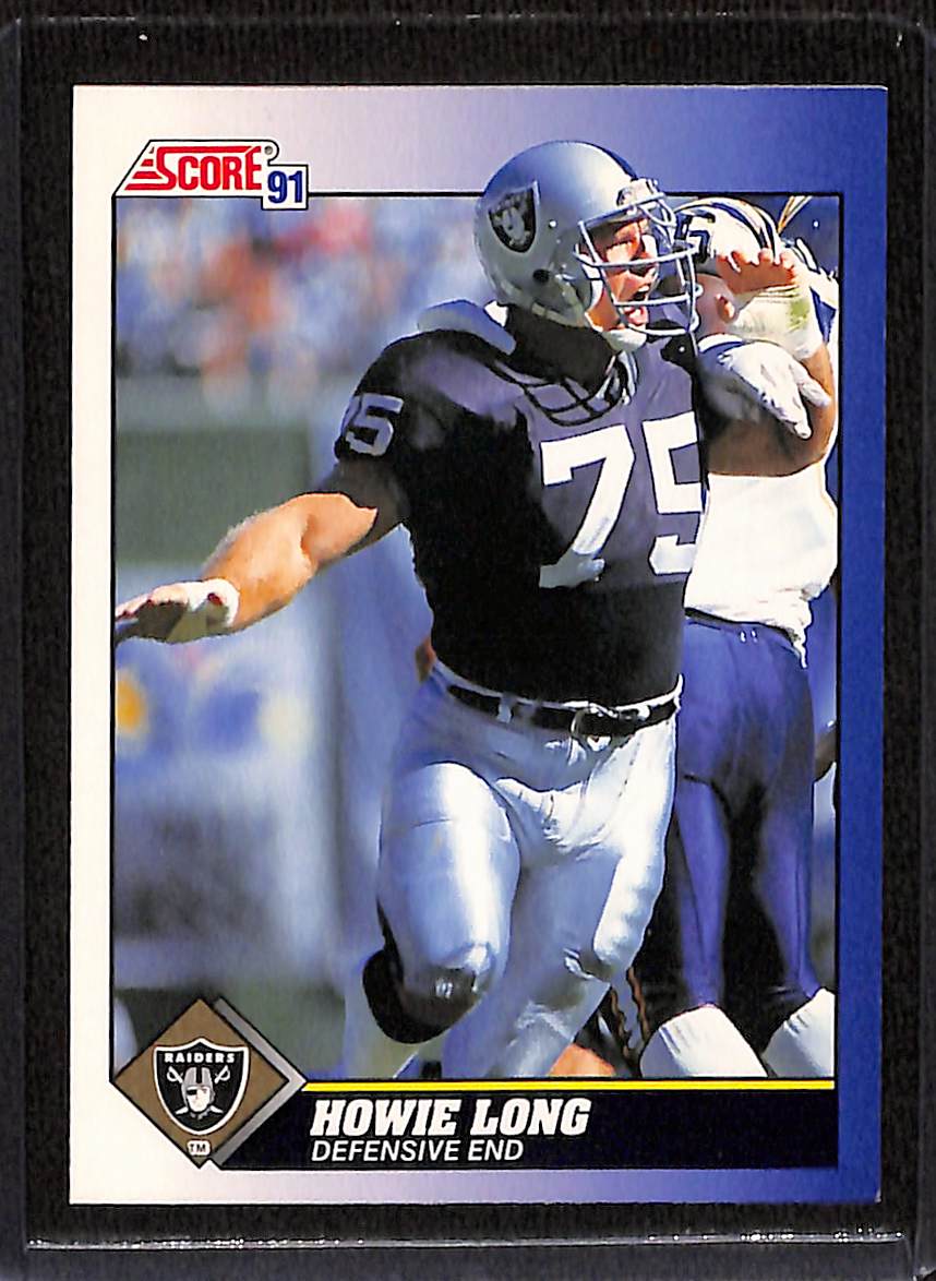 FIINR Football Card 1991 Score Howie Long NFL Football Card #75 - Mint Condition