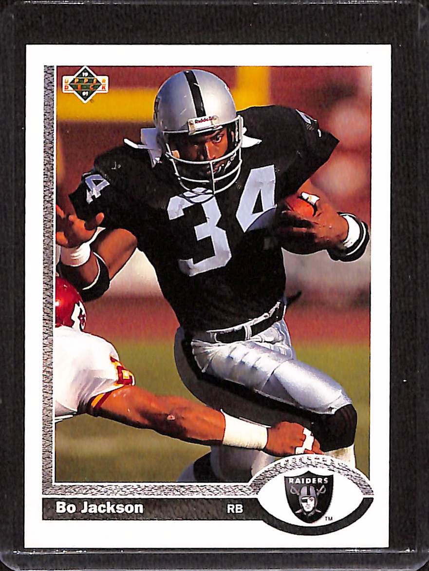 FIINR Football Card 1991 Upper Deck Bo Jackson NFL Football Card #155 - Mint Condition