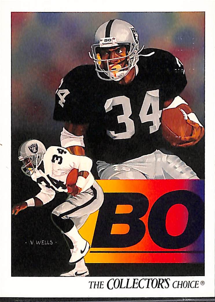 FIINR Football Card 1991 Upper Deck Bo Jackson The Collectors Choice Football Card #93 - Mint Condition