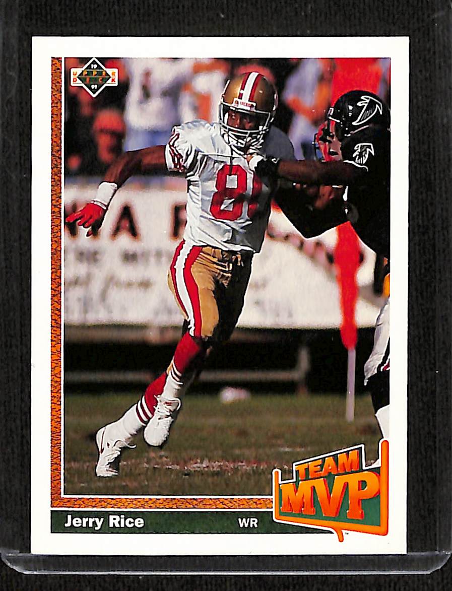 FIINR Football Card 1991 Upper Deck Jerry Rice Football Card #475 - Mint Condition