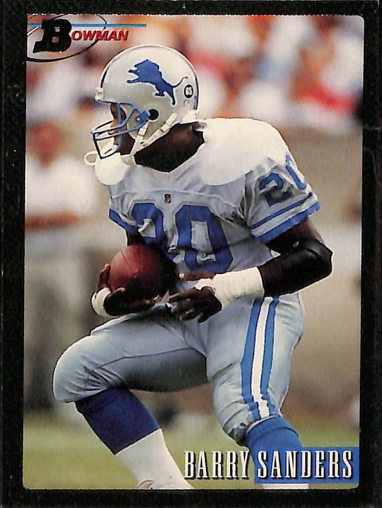 FIINR Football Card 1993 Bowman Barry Sanders NFL Football Card #140 - Mint Condition