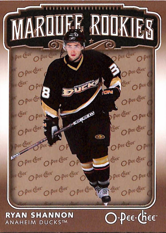 FIINR Hockey Card 2006 O-Pee-Chee Marquee Rookies Ryan Shannon NHL Hockey Card #537- Mint Condition