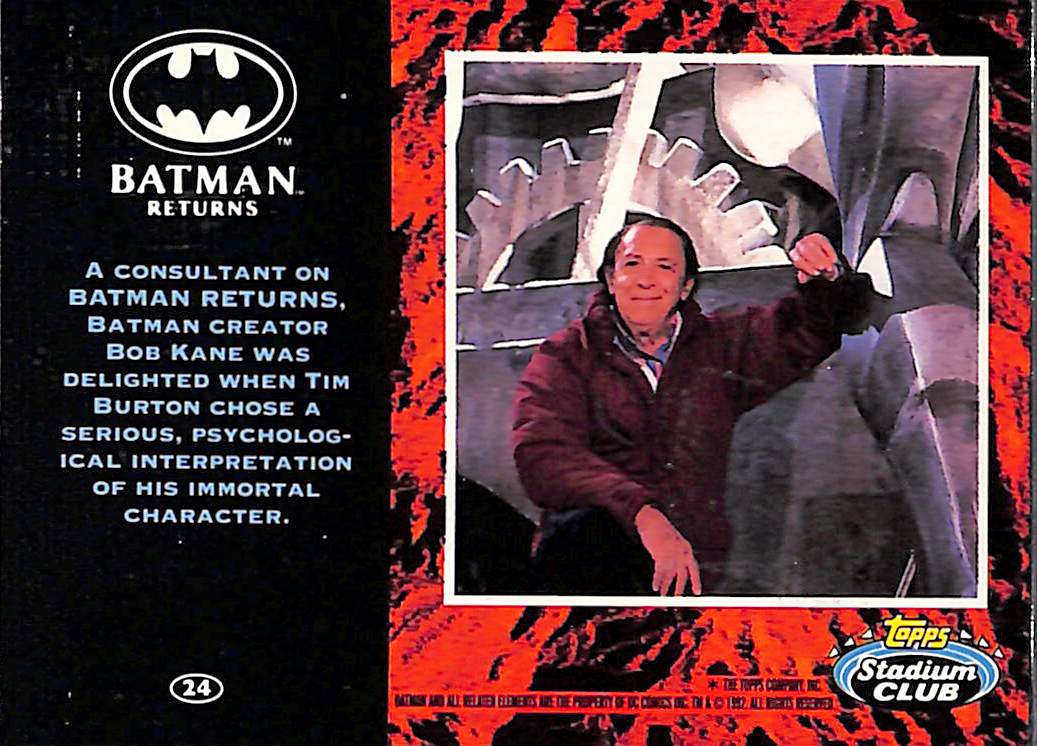 FIINR Other Sports Memorabilia 1992 Topps Batman Played By Michael Keaton Batman Returns Card #24 - Mint Condition