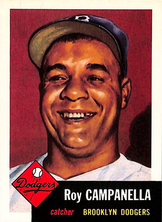 FIINR Baseball Card 1953 Topps Roy Campanella Baseball Card Brooklyn Dodgers Card #27 - Pristine - Mint Condition