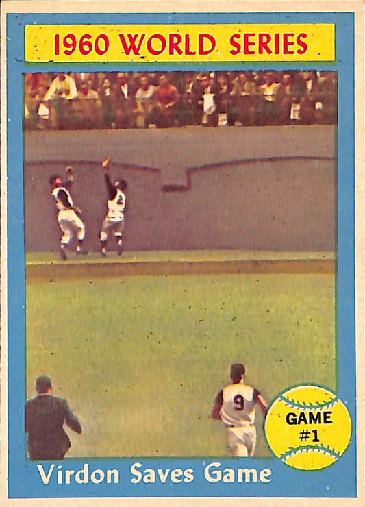 FIINR Baseball Card 1960 Topps World Series Game 1 Vintage Baseball Card Between The Pittsburgh Pirates and NY Yankees #306 - Mint Condition