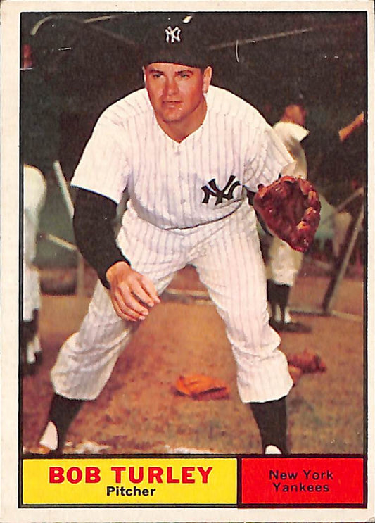 FIINR Baseball Card 1961 Topps Bob Turley Vintage Baseball Card #40 - Mint Condition