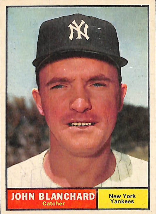 FIINR Baseball Card 1961 Topps John Blanchard Vintage Baseball Card #104 - Mint Condition