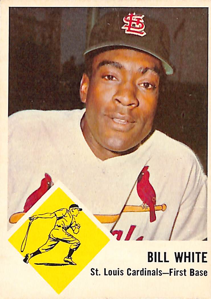 FIINR Baseball Card 1963 Fleer Bill White Vintage Baseball Card #63 - Mint Condition