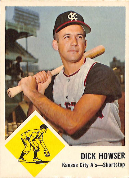 FIINR Baseball Card 1963 Fleer Dick Howser Vintage Baseball Card #15 - Mint Condition
