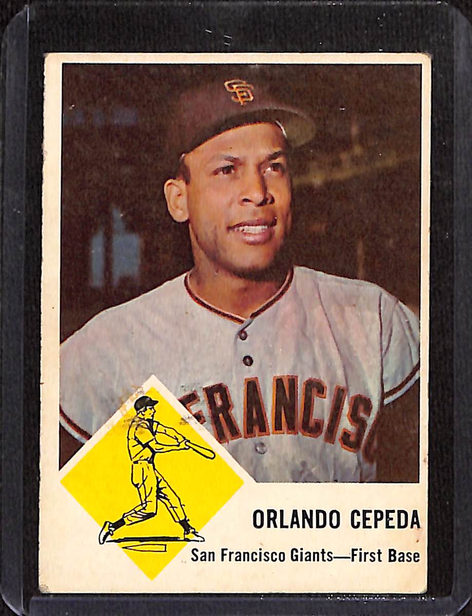 FIINR Baseball Card 1963 Fleer Orlando Cepeda Vintage Baseball Card #64 - Good Condition