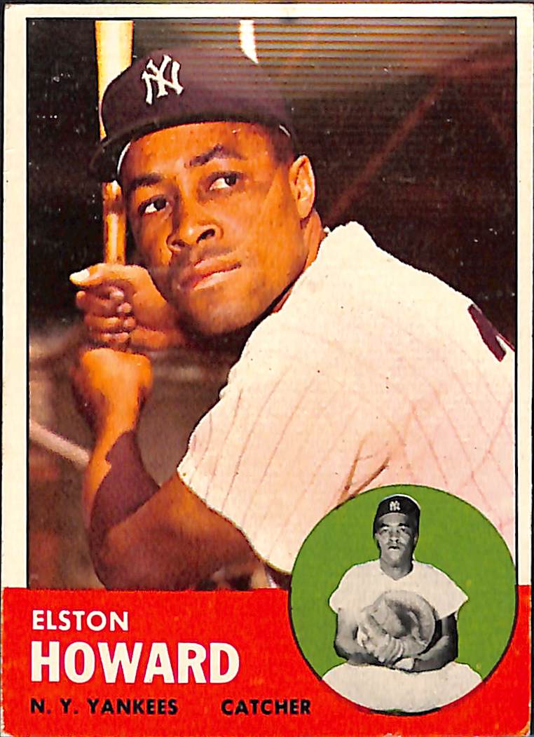 FIINR Baseball Card 1963 Topps Elston Howard Vintage Baseball Card #60 - Mint Condition
