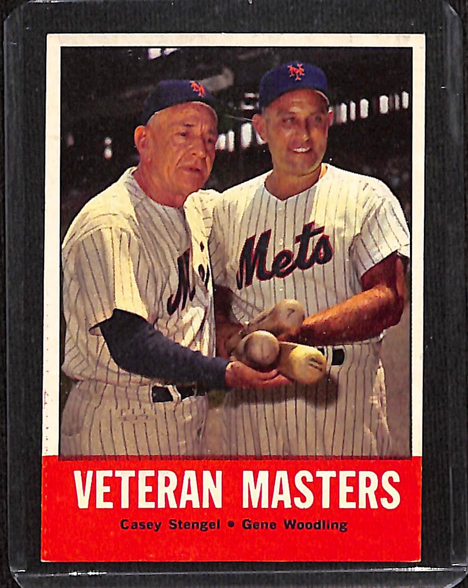 FIINR Baseball Card 1963 Topps Veteran Masters Casey Stengel - Gene Woodling Vintage Baseball Card #43- Mint Condition