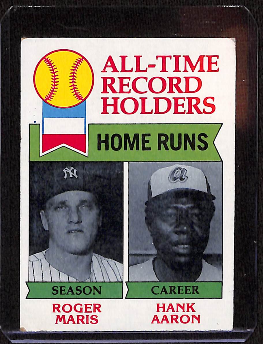 FIINR Baseball Card 1979 Topps Roger Marris and Hank Arron Baseball Card #413 - Great Condition