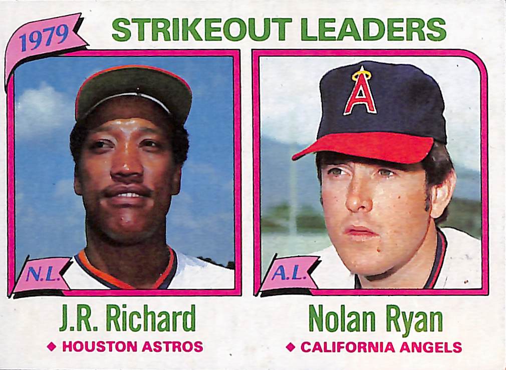 FIINR Baseball Card 1980 Topps Nolan Ryan Strikeout Leaders Vintage Baseball Card #206 - Mint Condition