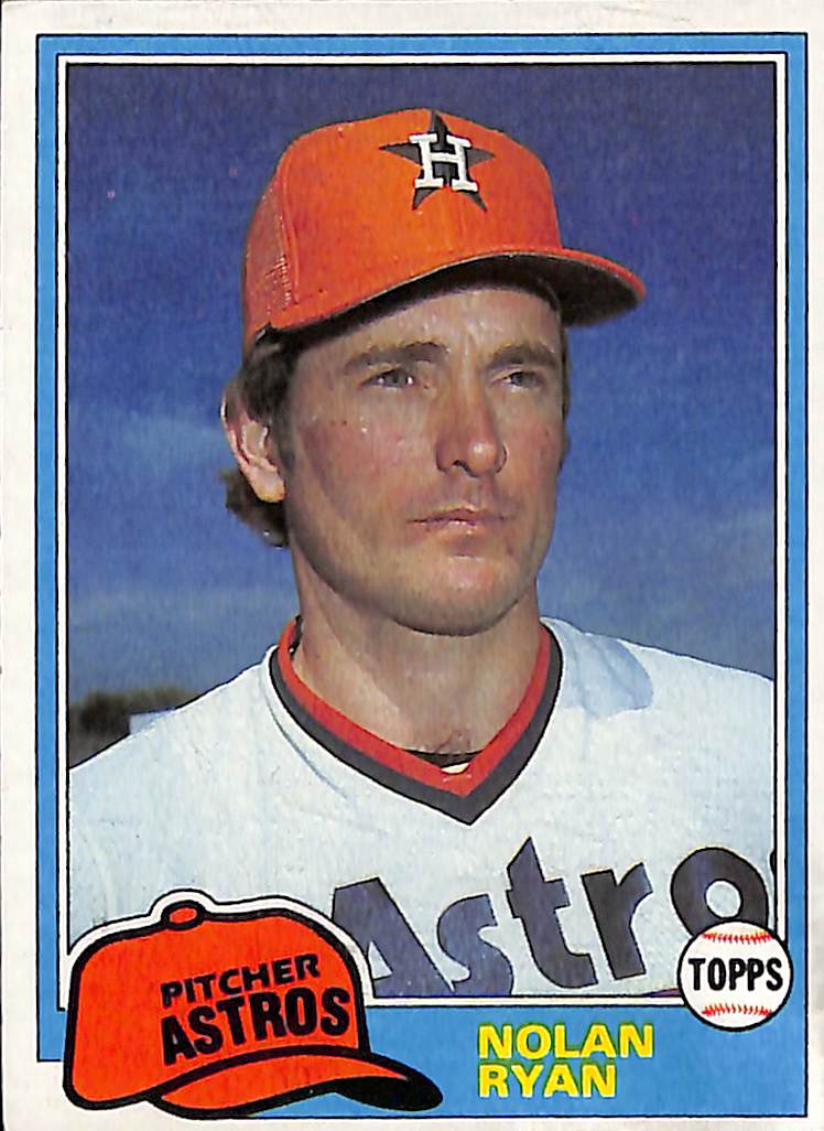 FIINR Baseball Card 1981 Topps Nolan Ryan Astros Vintage Baseball Card #240 - Pristine - Mint Condition