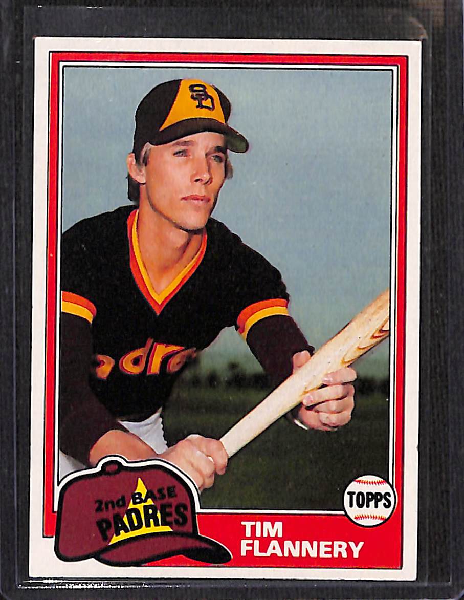 FIINR Baseball Card 1981 Topps Tim Flannery Vintage Baseball Card #579 - Mint Condition