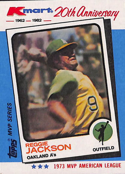 FIINR Baseball Card 1982 Topps Kmart Reggie Jackson Vintage Baseball Card #23 - Great Condition